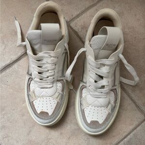 Valentino Cream and Gray Sneakers